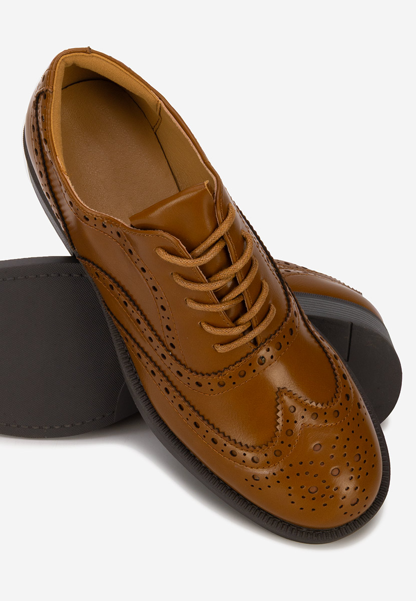 Chaussures brogue pour femme chameau Valira