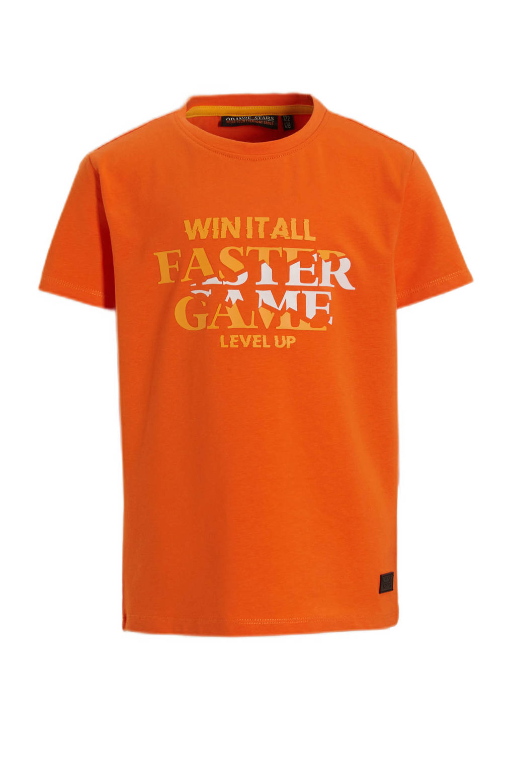 Orange Stars T-shirt Polat met printopdruk oranje