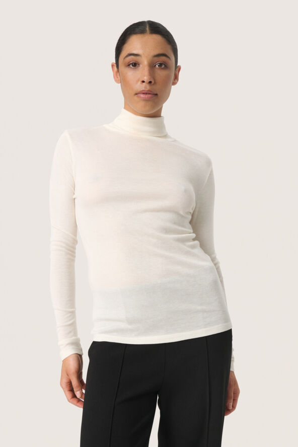 Soaked in Luxury SLFauna Rollneck Whisper white