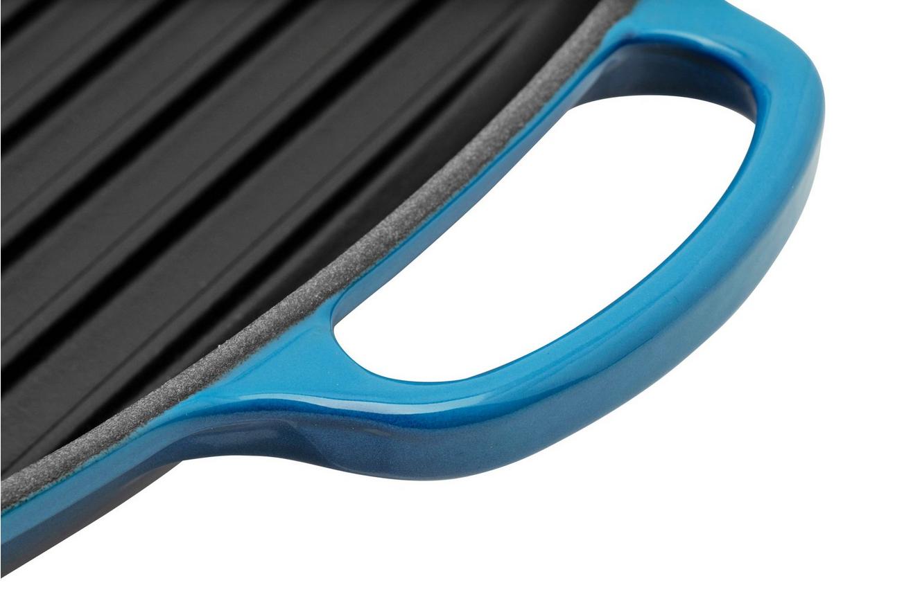 Le Creuset Signature grillpan/skillet vierkant, 26 cm, azuur