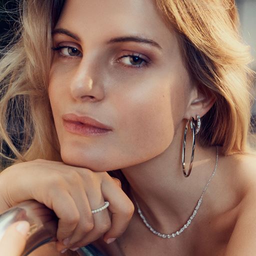 Sif Jakobs Jewellery Ellera Ovale Grande Øreringe, Silver