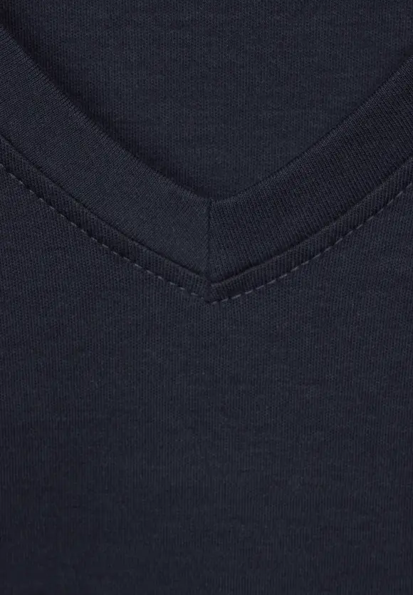 Basic V-Neck Shirt - deep blue