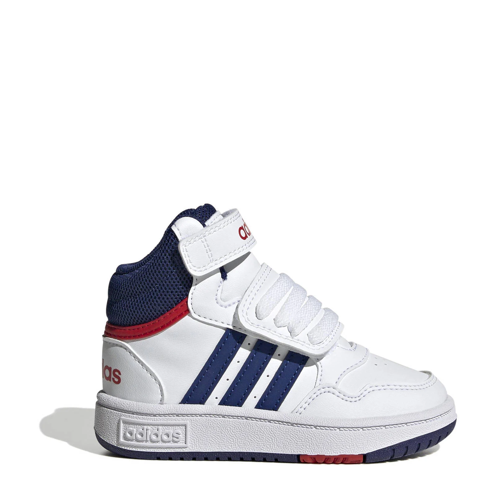 adidas Hoops Mid 3.0 sneakers wit/blauw/rood