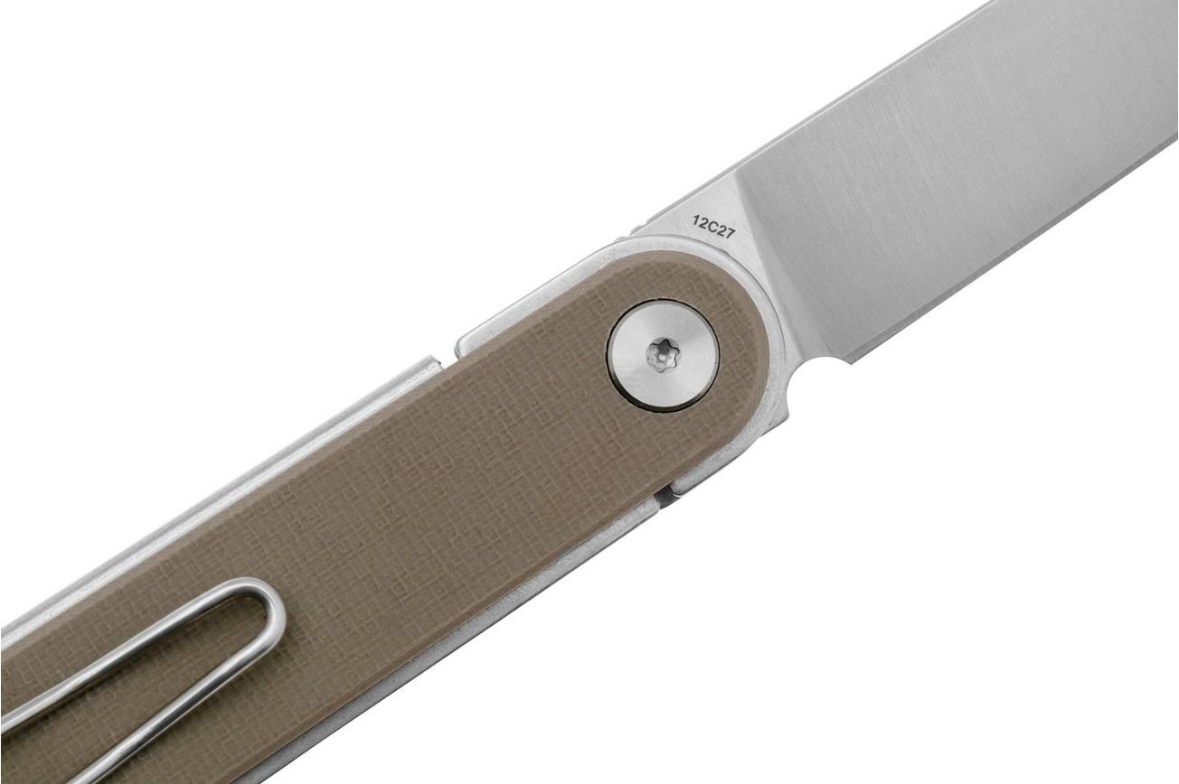 Real Steel Iris Front Flipper 8061BC Satin 12C27, Coyote G10, zakmes