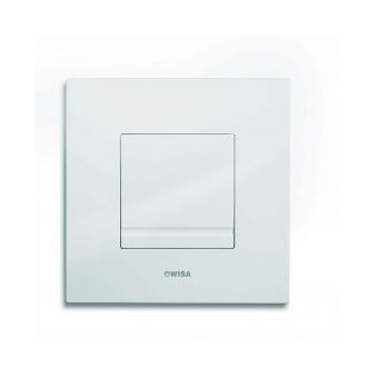 Wisa XS bedieningsplaat Delos SO 16x16cm kunststof glanschroom
