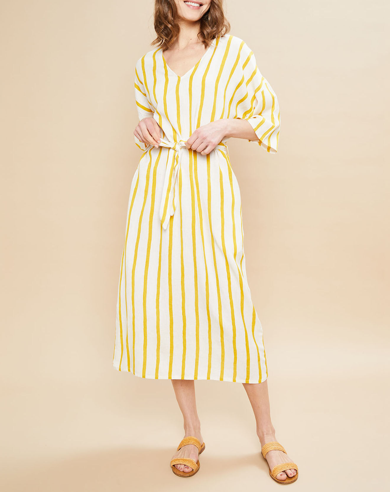 Hartford Robe Ravy à rayures jaune