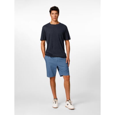 Herren-T-Shirt Leinen, Dunkelblau