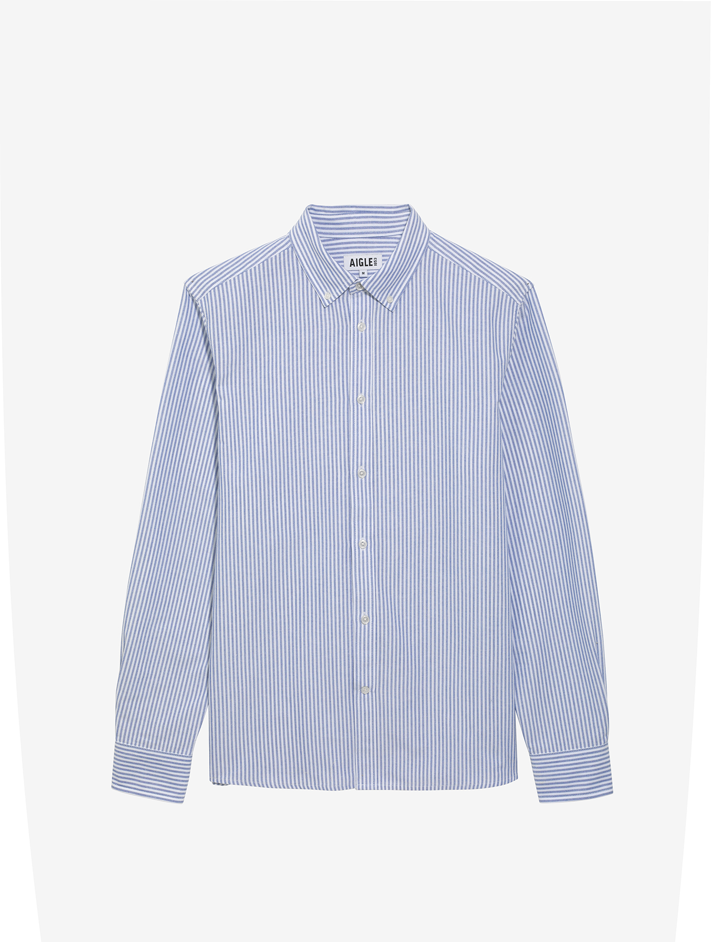 Chemise oxford à rayures DFT® et UV-C® à manches longues BLEU DOUX ST