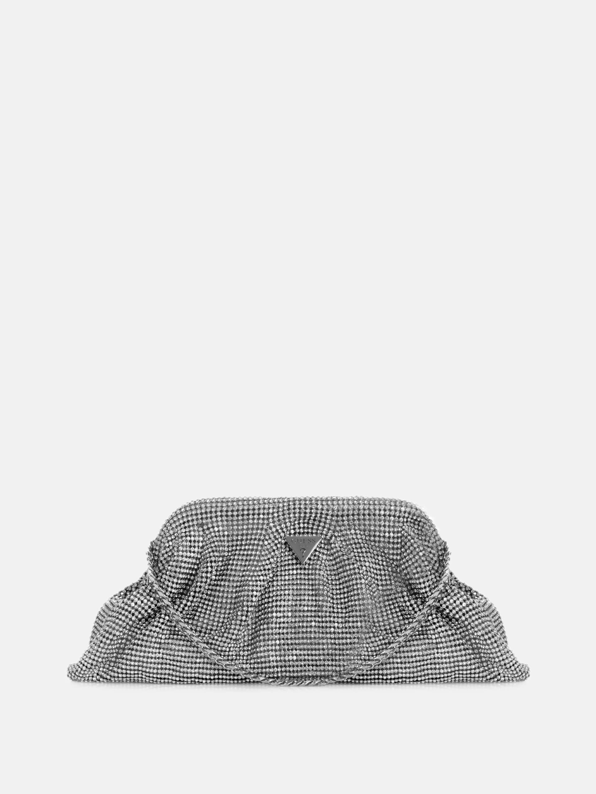 Clutch Zalina com armação de strass