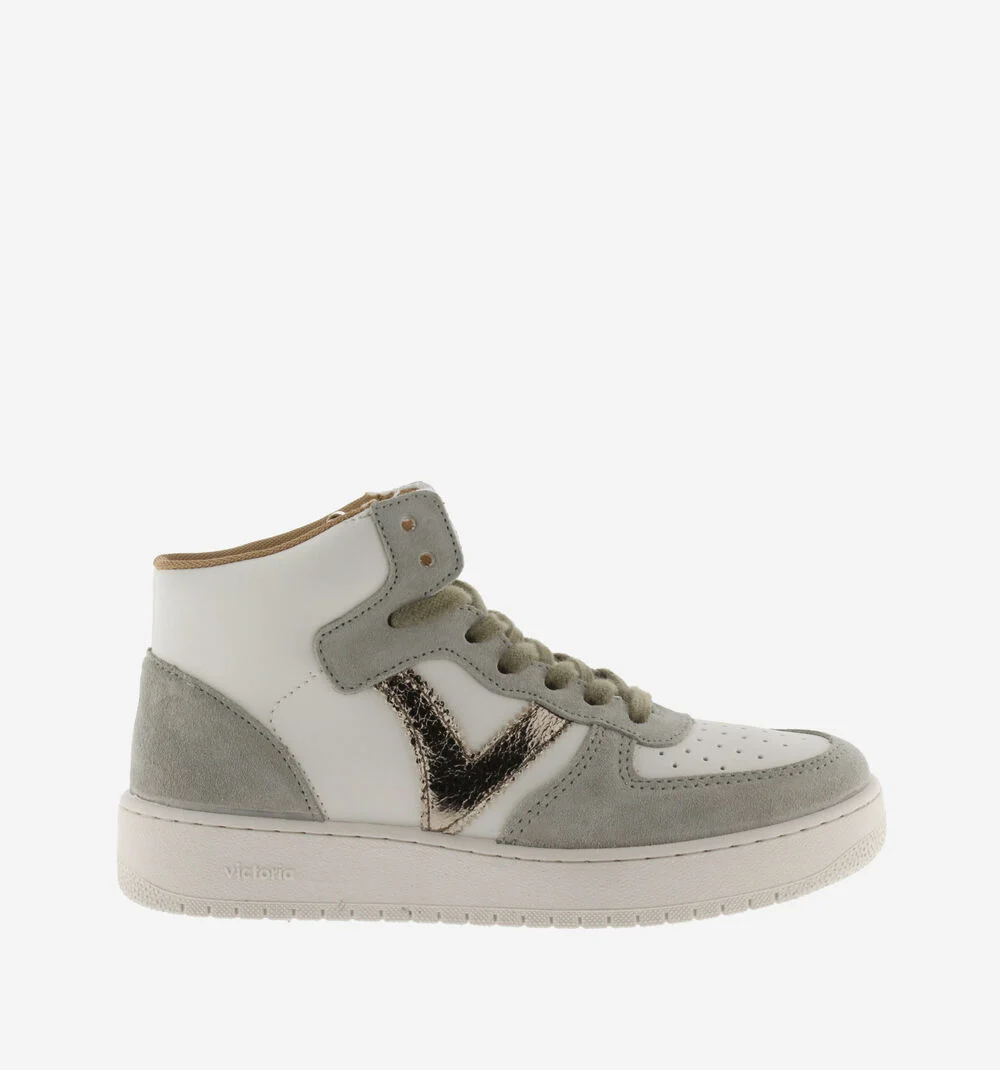 MADRID SPLIT LEATHER & METAL MID BOOTKAKI