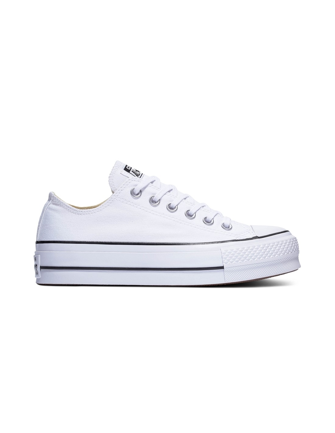 converse sneakers compensées basses femme lift ox blanc
