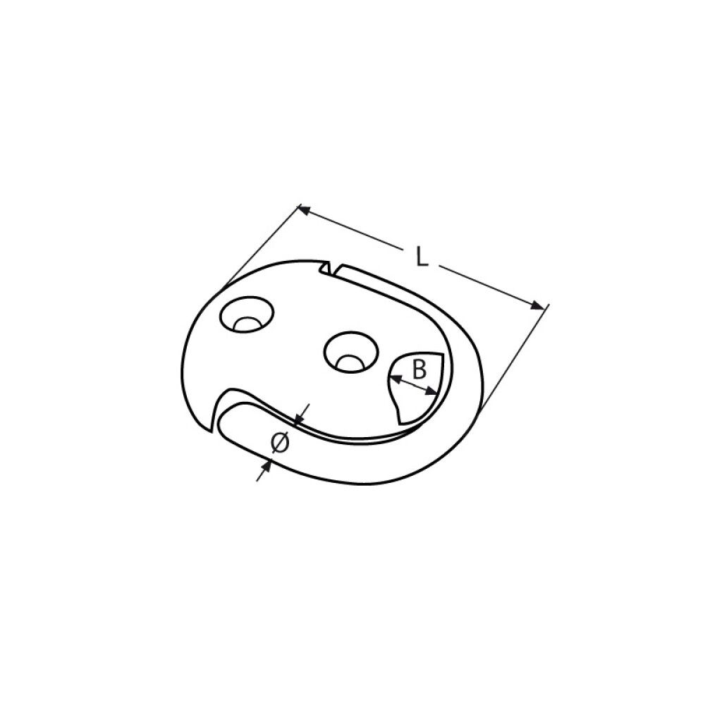 DØRBESLAG ENKEL 814662 A4 70MM