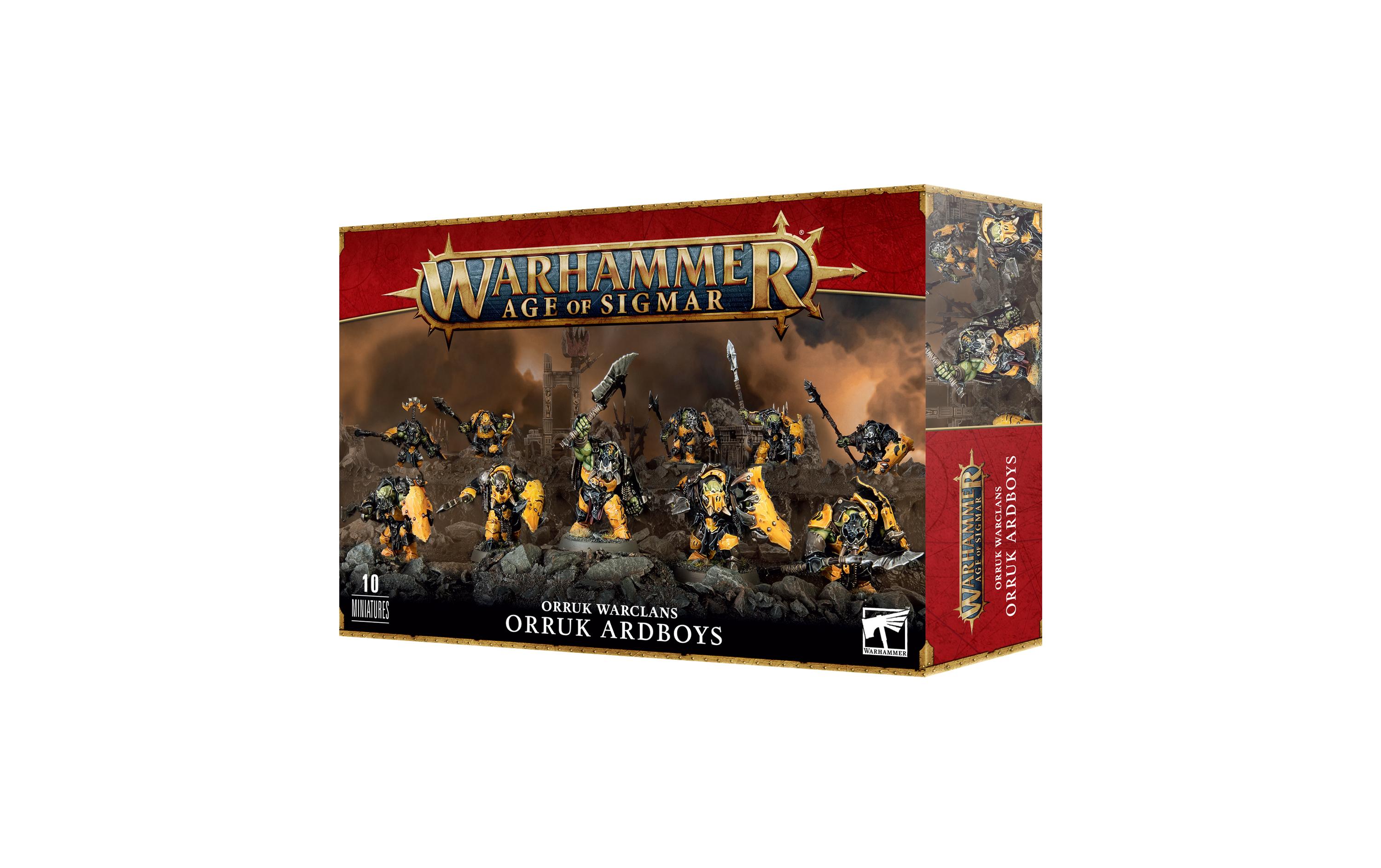 Figurenset Warhammer Age of Sigmar Orruk-PlattnhelmeWarhammer Age of Sigmar Miniaturen: Orruk Warclans Orruk Ardboyz