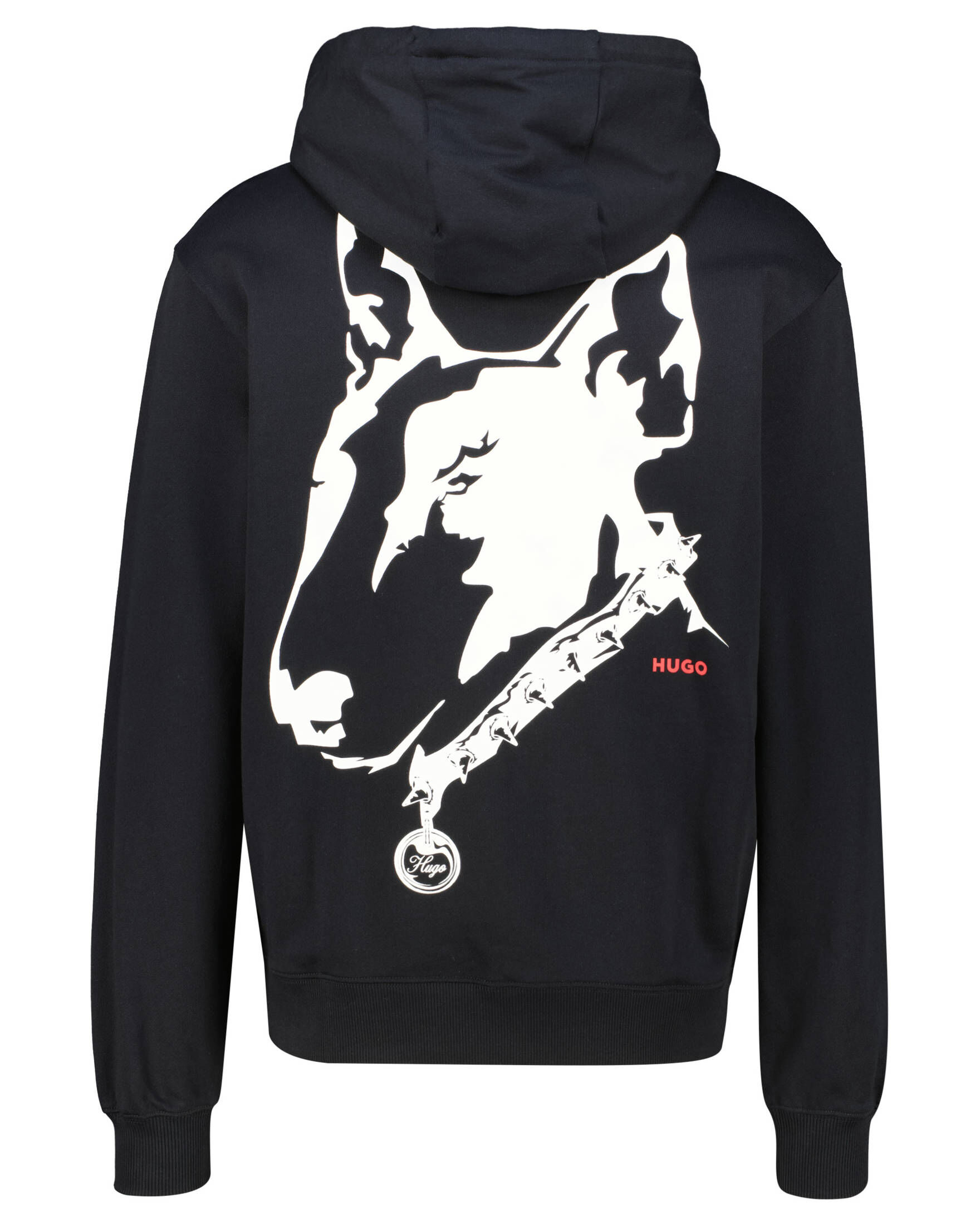 HUGO| Herren Hoodie DAMMICO mit Hunde-Artwork Relaxed Fit