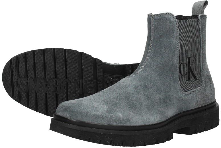 Calvin Klein Lug Mid Chelsea Boot grijs