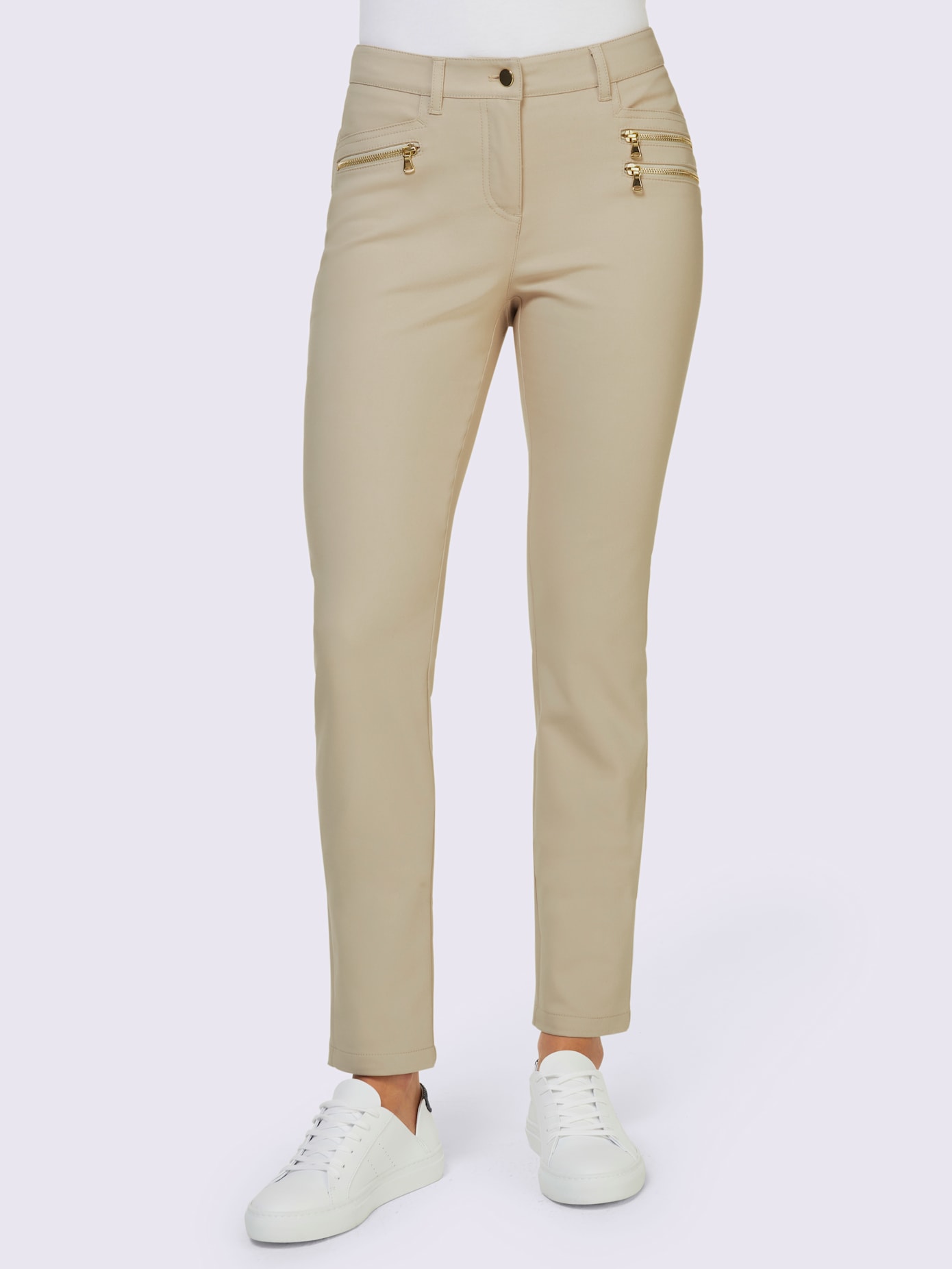 Pantalon effet ventre plat extensible
