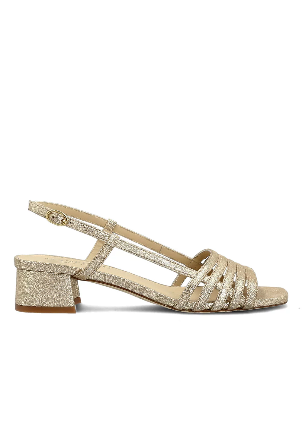 SANDALE GRIMSBY CUIR PLATINE