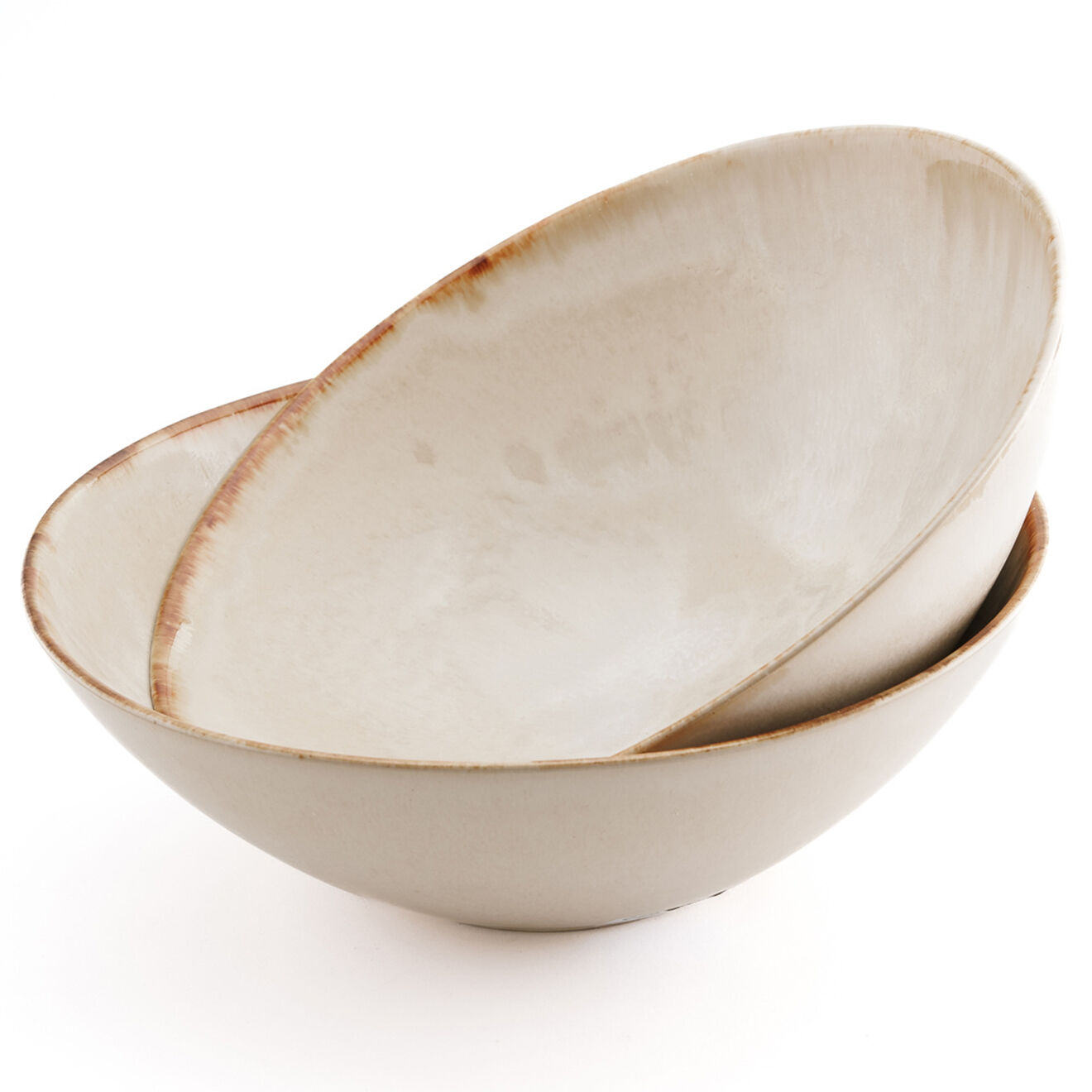 Bazar Bizar 2 Plats Cascais blancs - D.32x10 cm