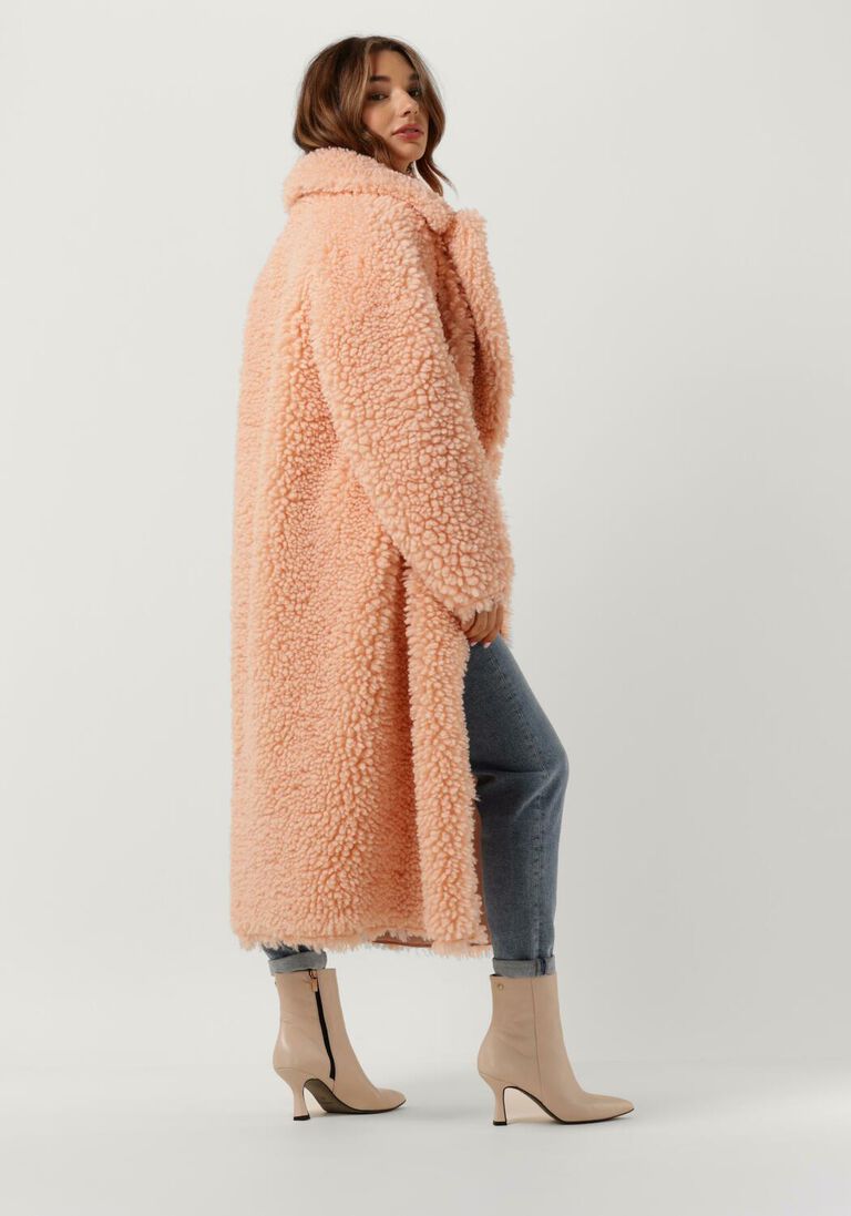 BEAUMONT roze beaumont teddy jas reversible curly lammy coat