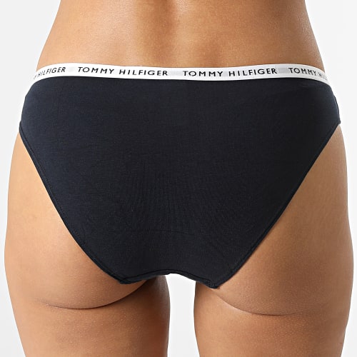 Lot De 3 Culottes Femme Bikini 2828 Bleu Marine Blanc Rouge