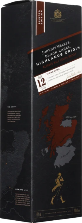 JOHNNIE WALKER BLACK LABEL HIGHLANDS ORIGIN 70CL