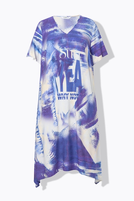 Kleid, A-Linie, bedruckt, Statement