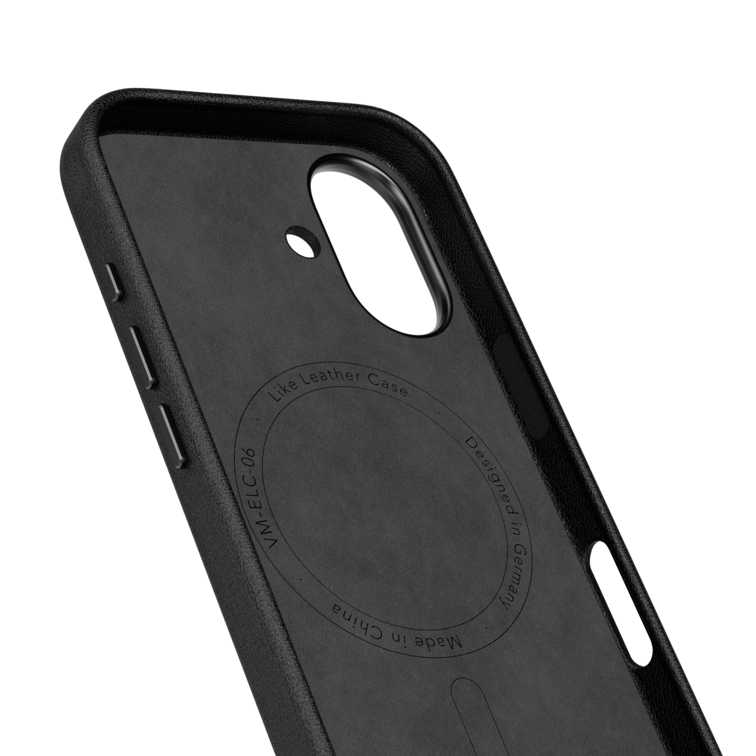 iPhone 17 MagSafe Schutzhülle Like Leather Case aus Recycelten Materialien (ELC00016) - Schwarz