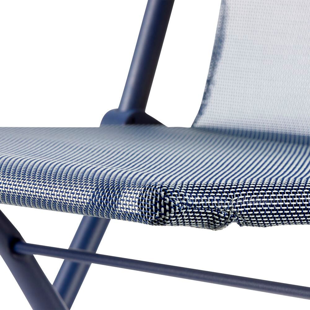 Set 1 quadratischer klappbarer Gartentisch, 2 ultrakompakte Klappstühle Balcony Stahl Indigo-Indigo