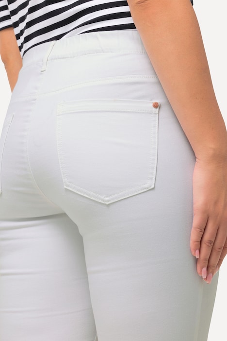 7/8-Hose Sienna, Fransensaum, schmales Bein