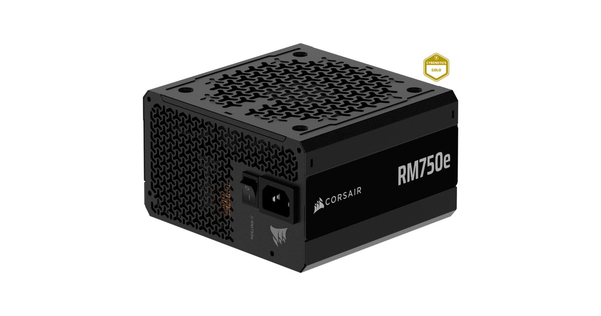CorsairRM750e (2025) modulaire 750 watt voeding   (Zwart, 1x 12V-2x6, 1x PCIe)