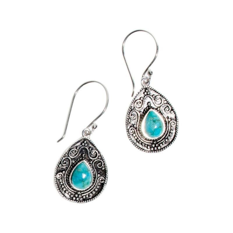 Boucles d'oreilles argent massif et pierre naturelle