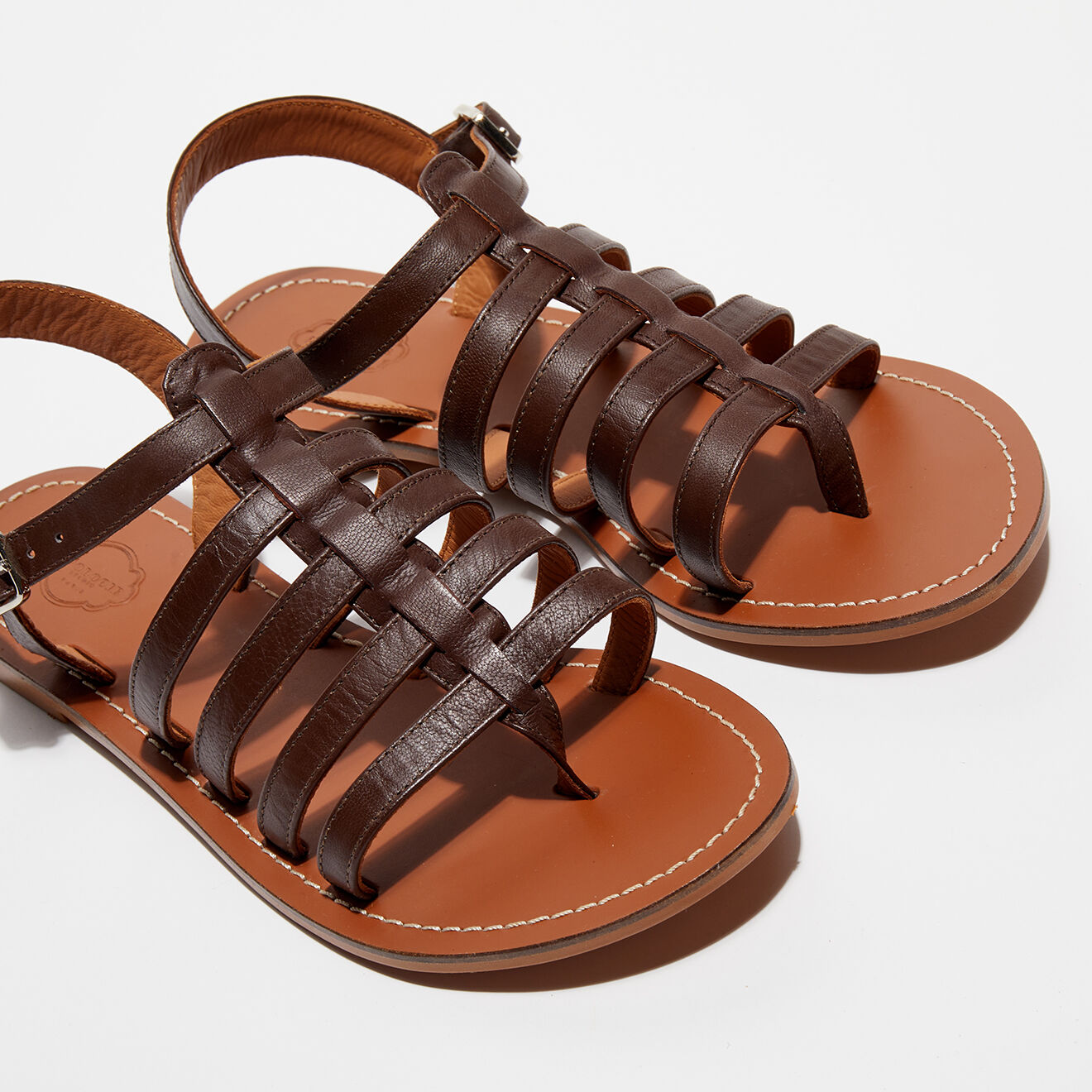 Apologie Studio Sandales en Cuir Sophie marron