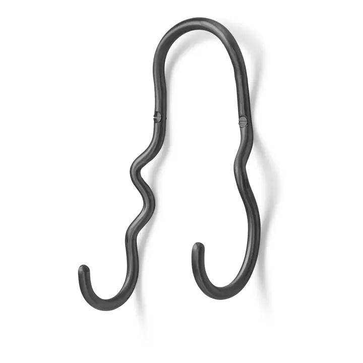 Ferm Living Patère double Curvature  | Noir