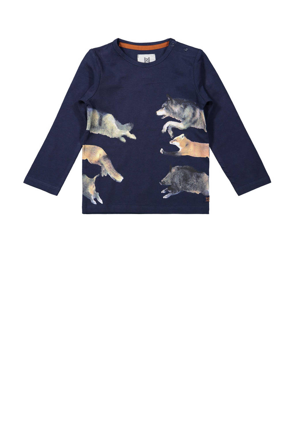 Koko Noko longsleeve met dierenprint donkerblauw