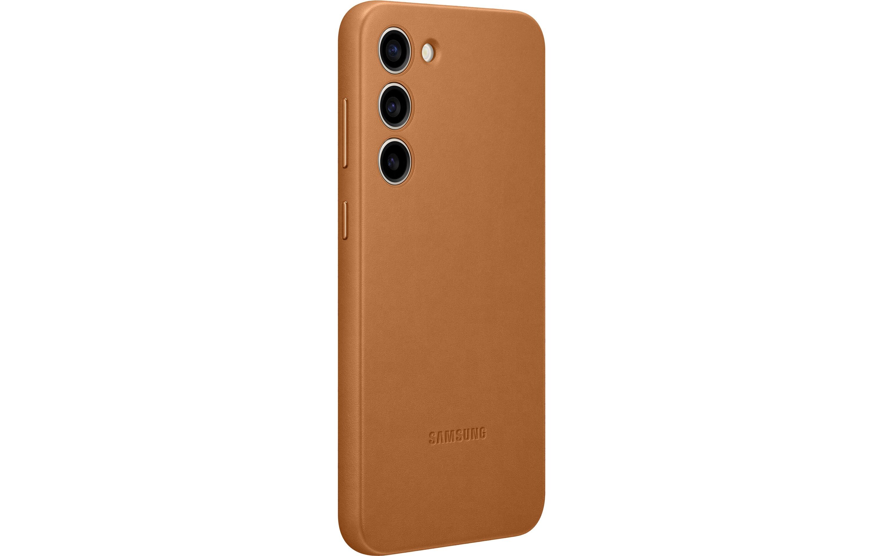Back Cover Leather Galaxy S23+ BraunLeder-Schutzhülle für das Samsung Galaxy S23+