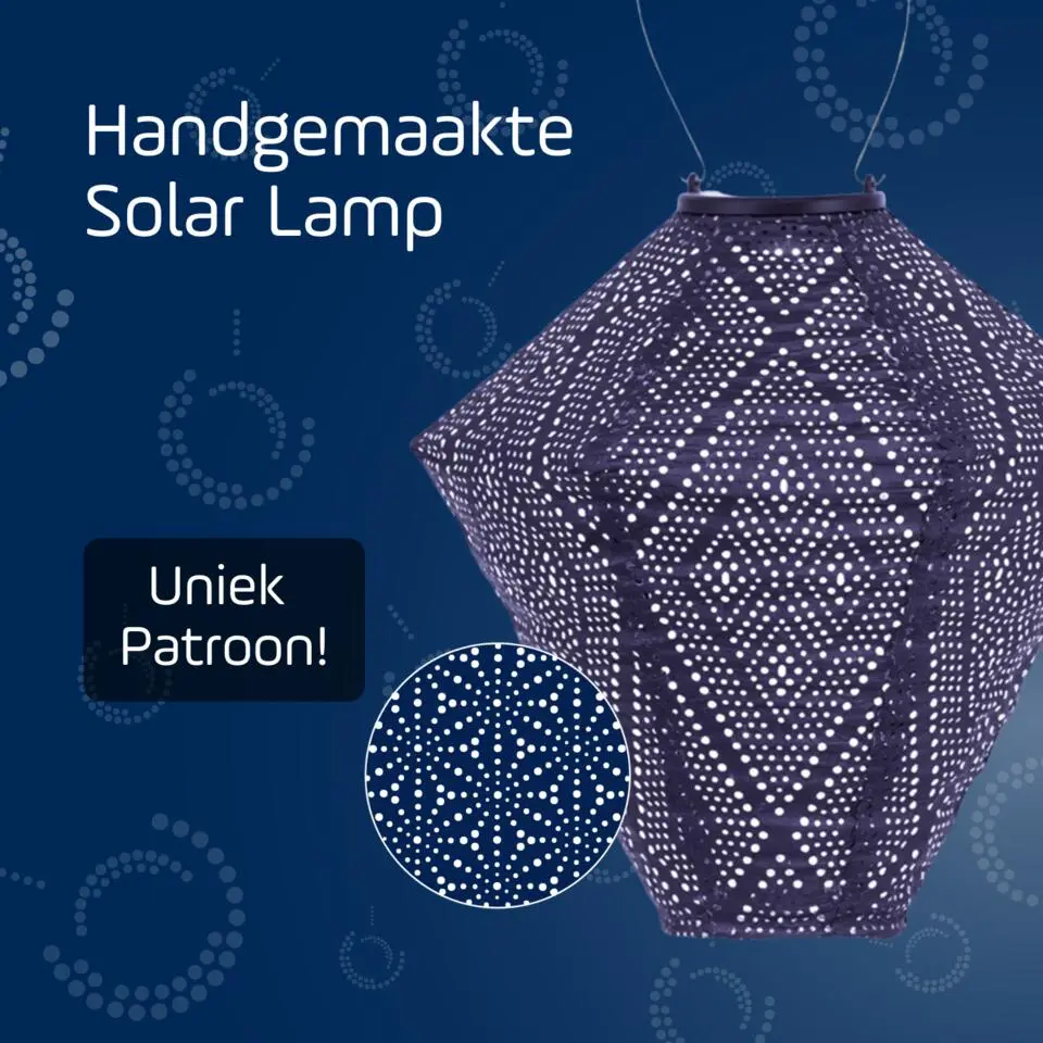 LUMIZ Solar Lampion Ikat Diamond - 28 cm - Future Dusk