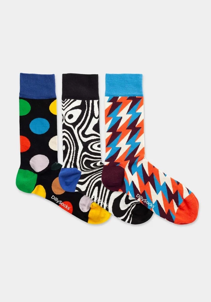 DillySocks Socken 3er-Pack Geschenkbox On A Short Trip