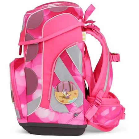 ergobag CUBO Set KuntBärbuntes Einhorn Neo Edition, ergonomischer Schulrucksack, Set 5-teilig