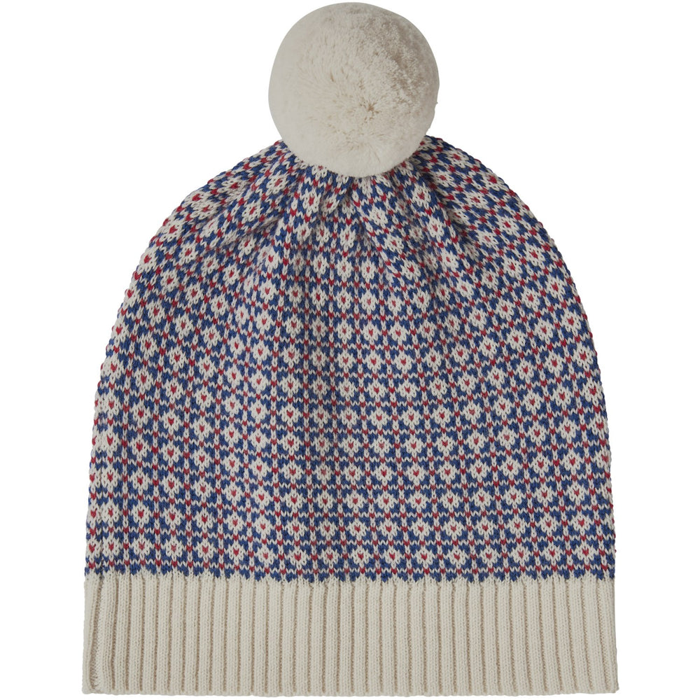 Køb FUB Ecru/Pond Blue/Red Nordic Hat