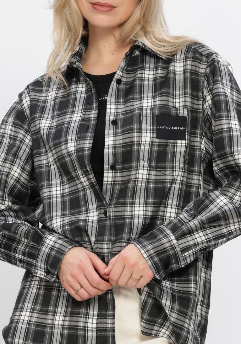 grijze haute l'amitié blouses haute check shirt
