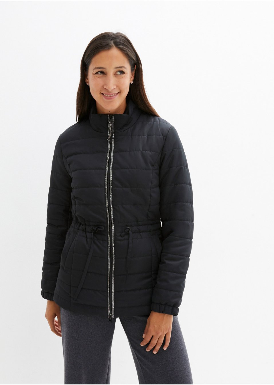 Veste matelassée avec ceinture à nouer
