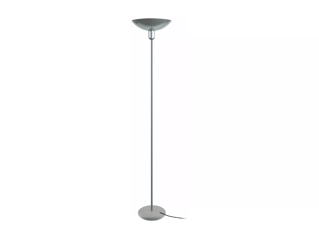 Lampadaire tube métal ivoire 181 cm.