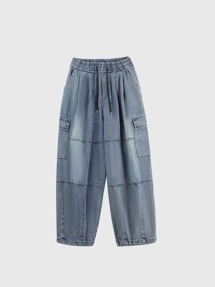 INStudio - Loose fit jeans met bandtaille