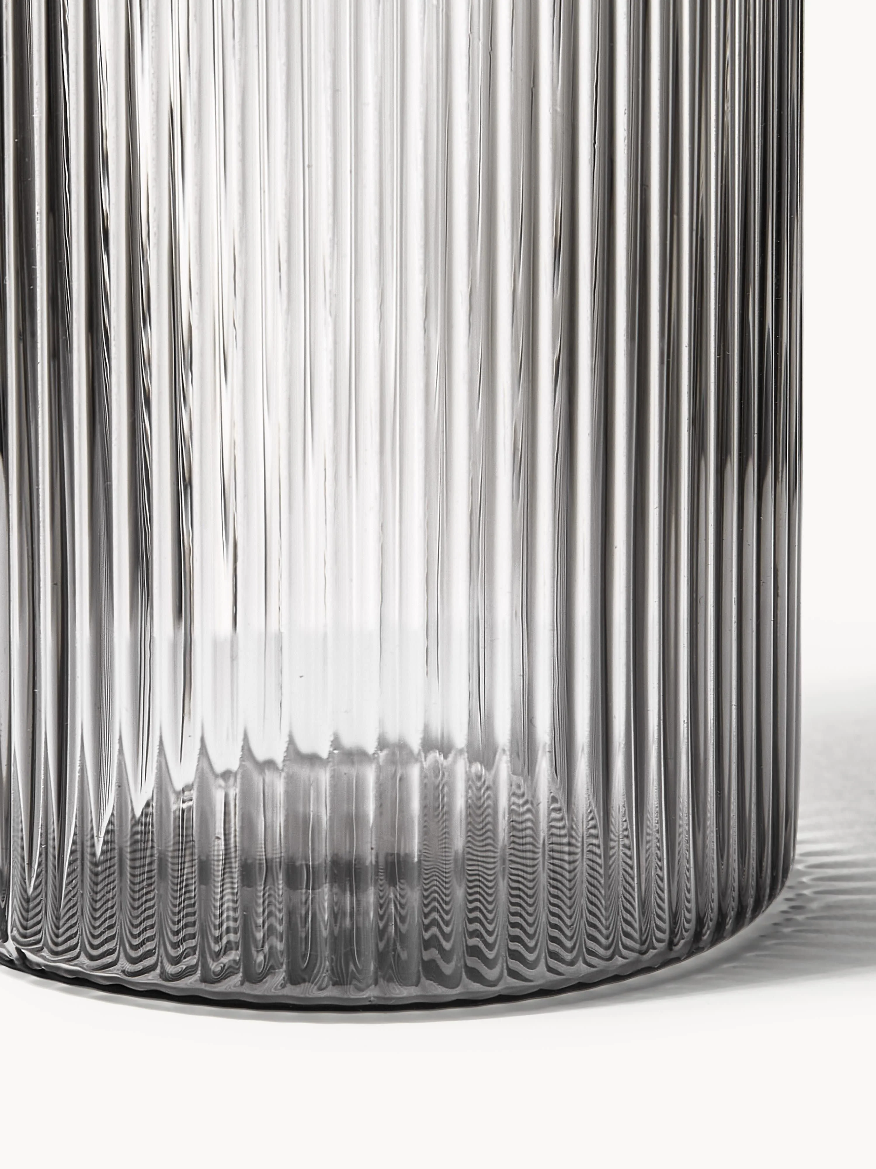 Mondgeblazen kleine waterkaraffen Ripple met waterglas, 2-delig