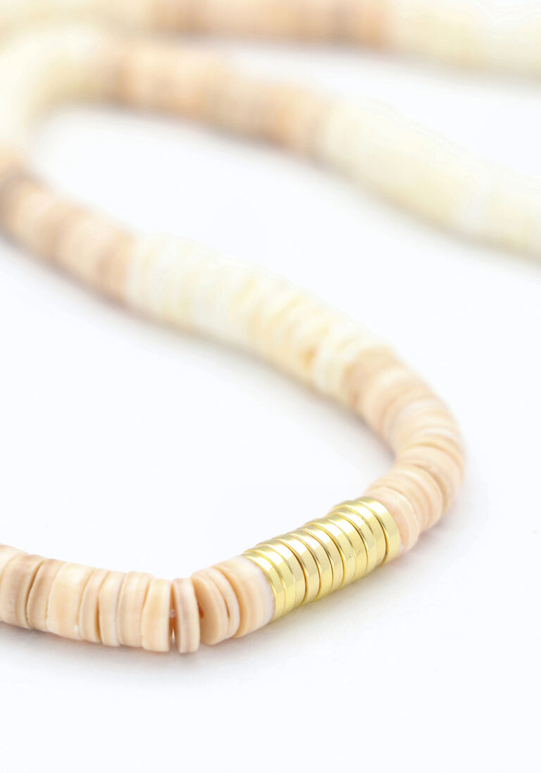 NOTRE-V beige notre-v ketting omss23-024