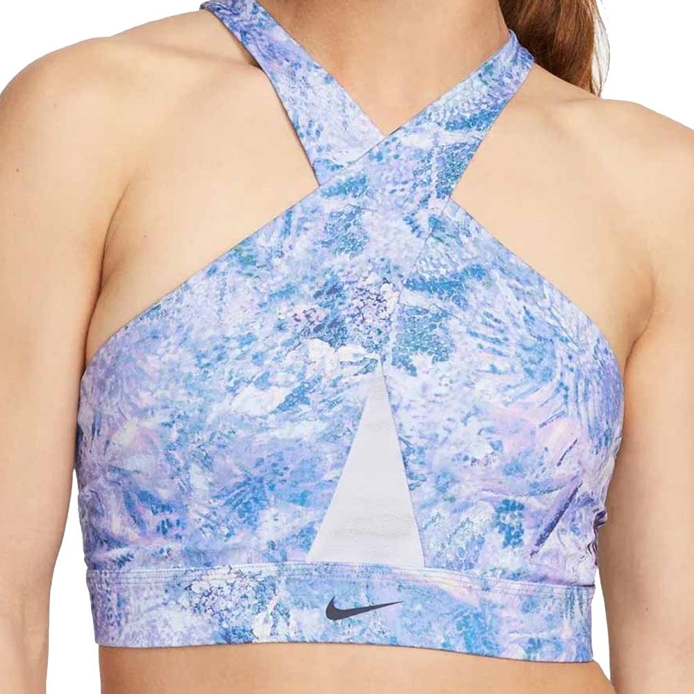 Nike Brassière Bleu/Blanc Femme Nike Aop