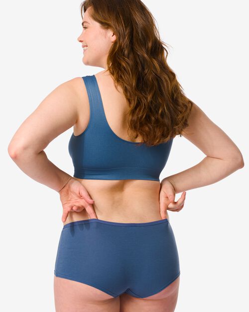 2 shorties femme coton stretch bleu
