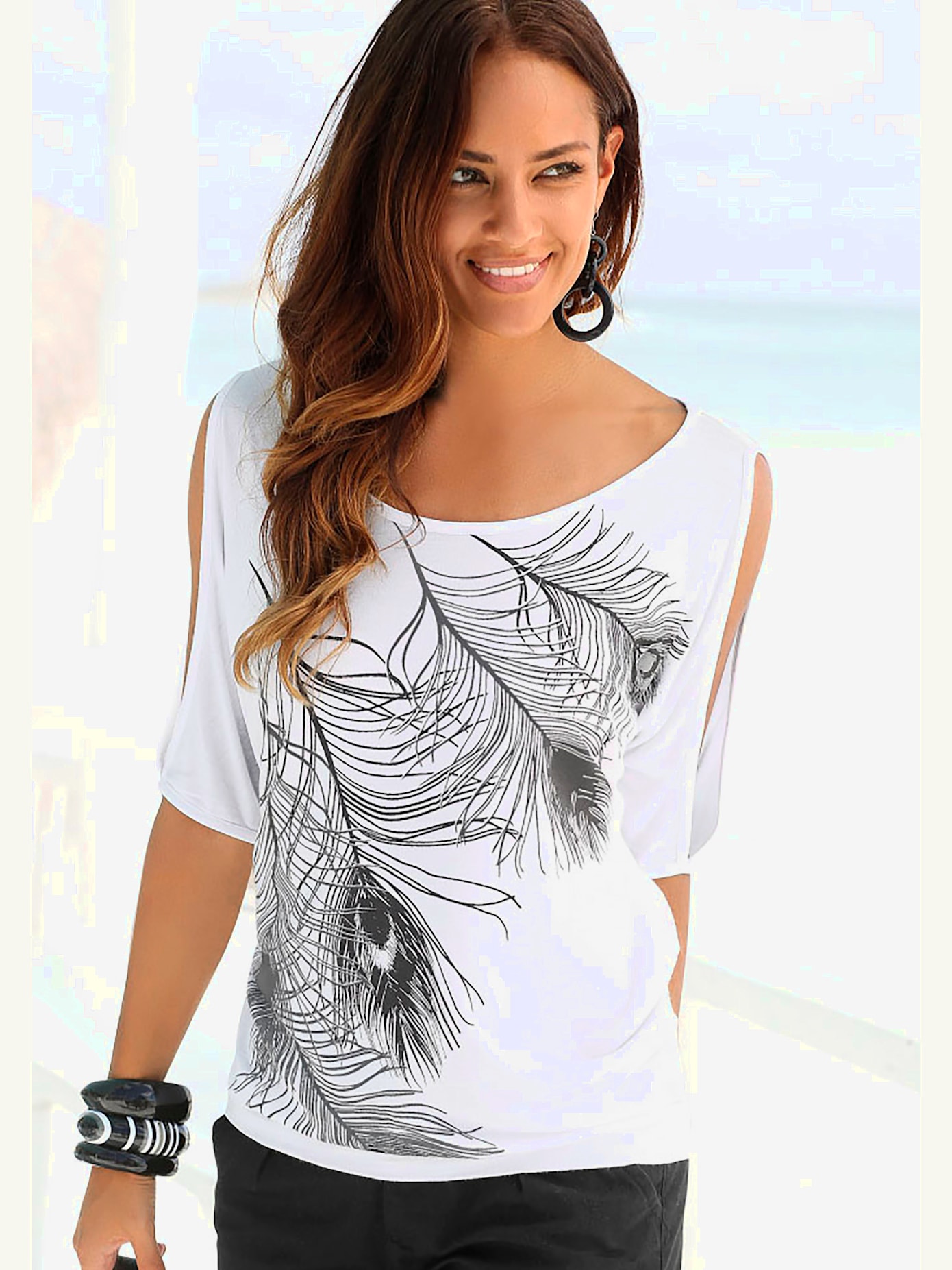 T-shirt de plage imprimé