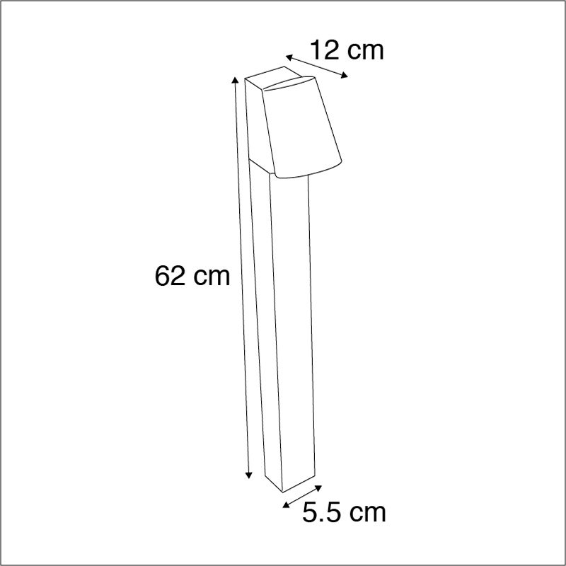 Moderne staande buitenlamp, antraciet, inclusief LED - Uma