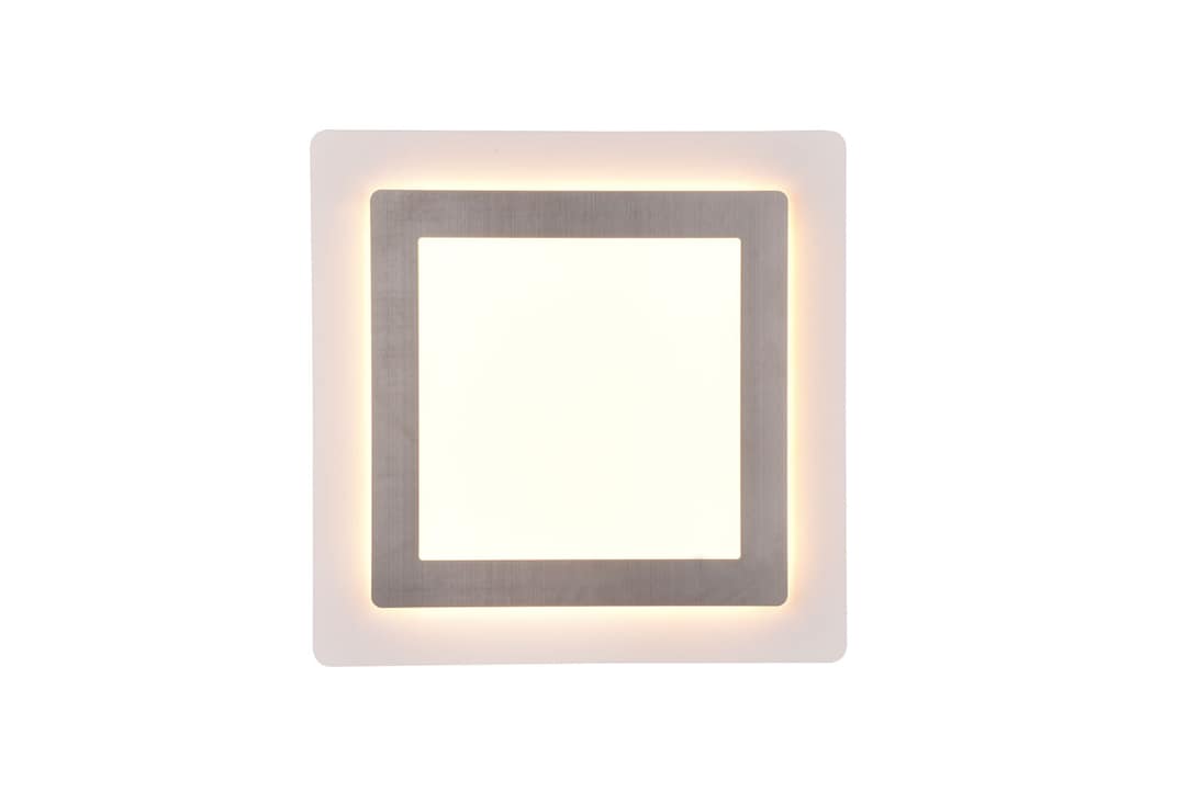TRIO LED Deckenlampe MORGAN 45 x 45 cm nickelfarbig